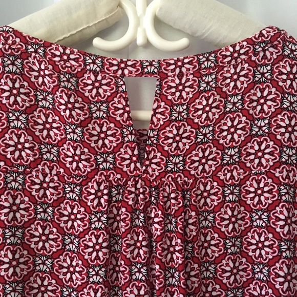 Northern Reflections Red Border Print Tunic Boho Size Medium - Picture 8 of 10